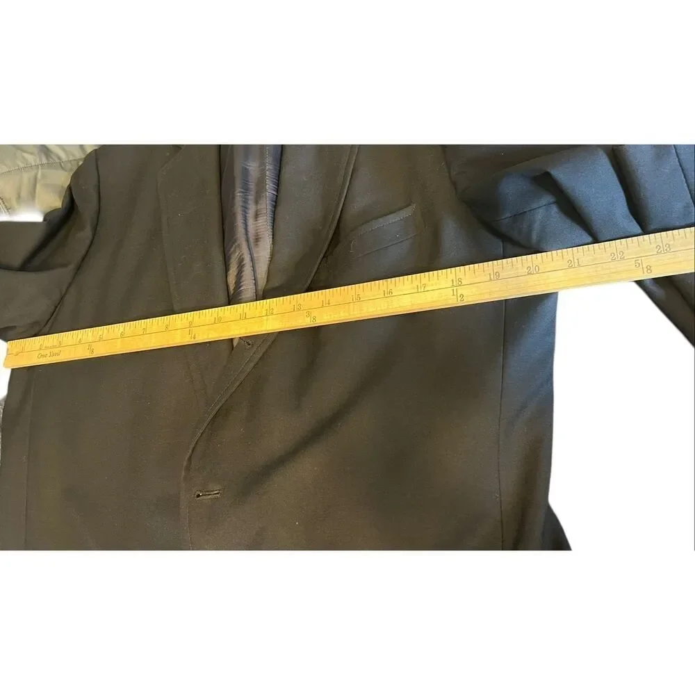 Brooks Brothers Madison Loro Piana Wool Blazer Mens 43 black Gold Buttons